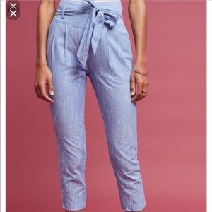 Anthropologie- JOA LA Paperbag Waist Cropped Pant